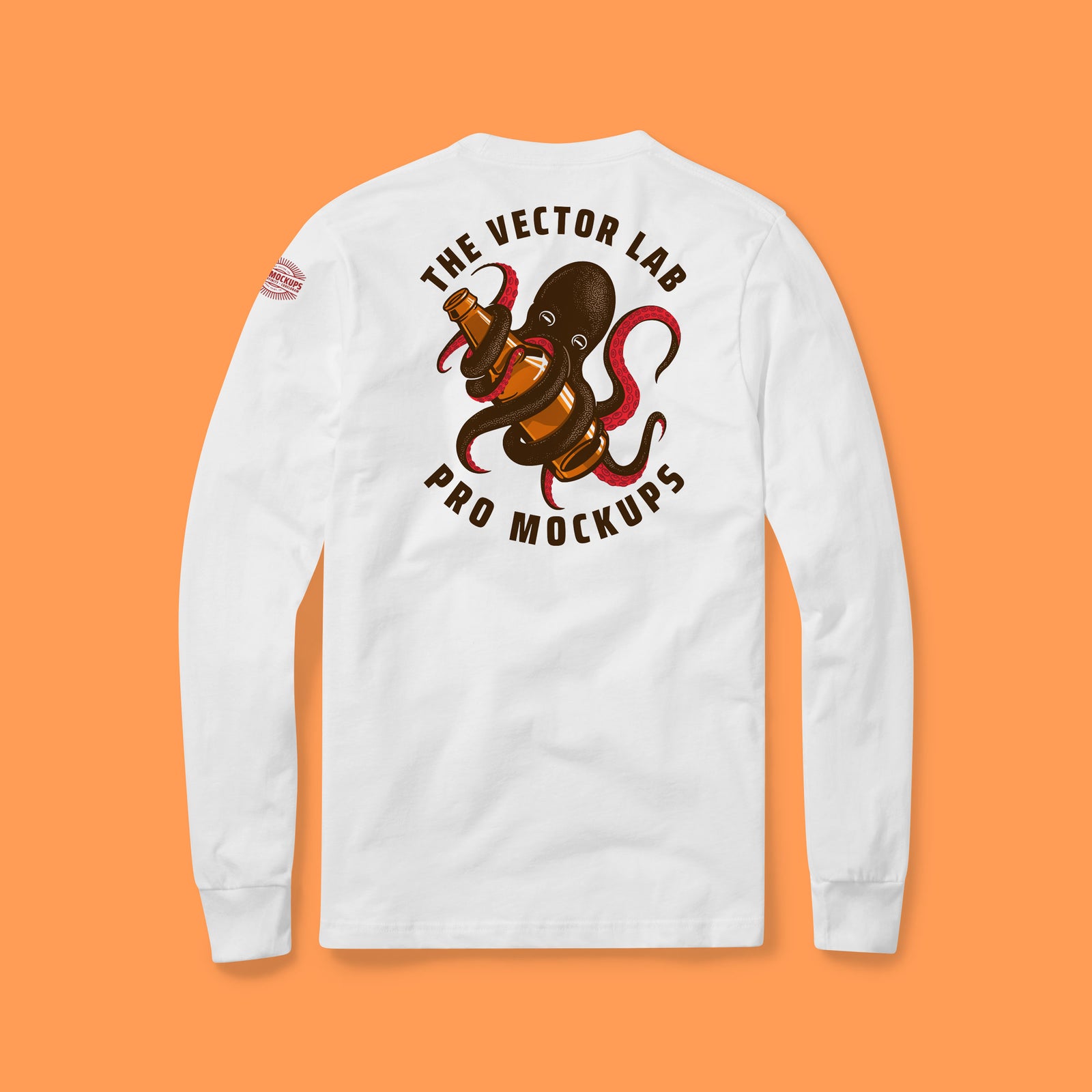 Flat Lay Long Sleeve T-Shirt Mockups