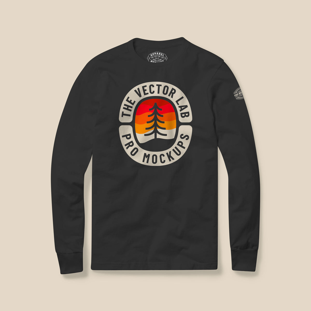 Flat Lay Long Sleeve T-Shirt Mockups