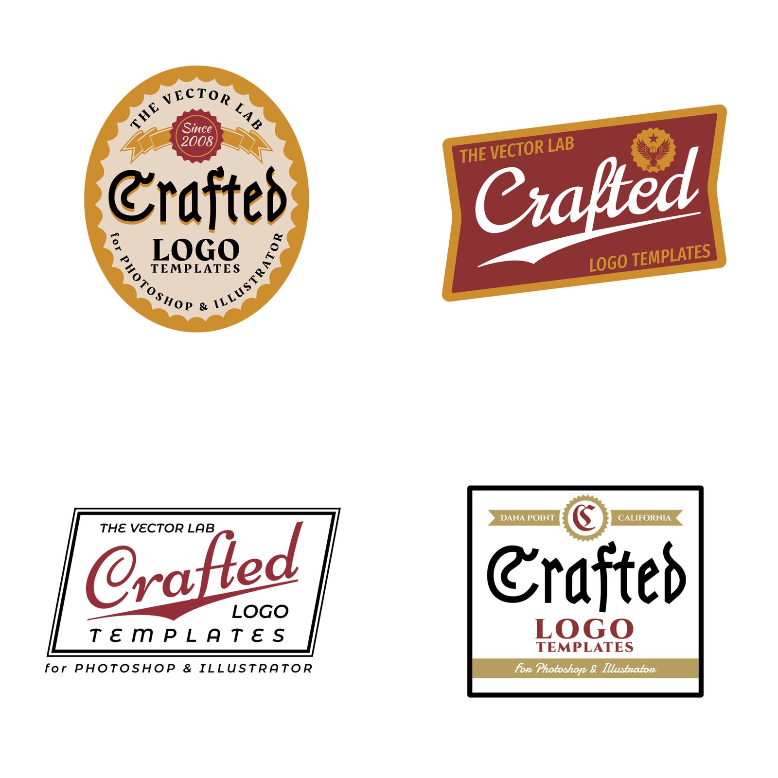 Black Label Crafted Logo Templates - Logo Design Master Collection