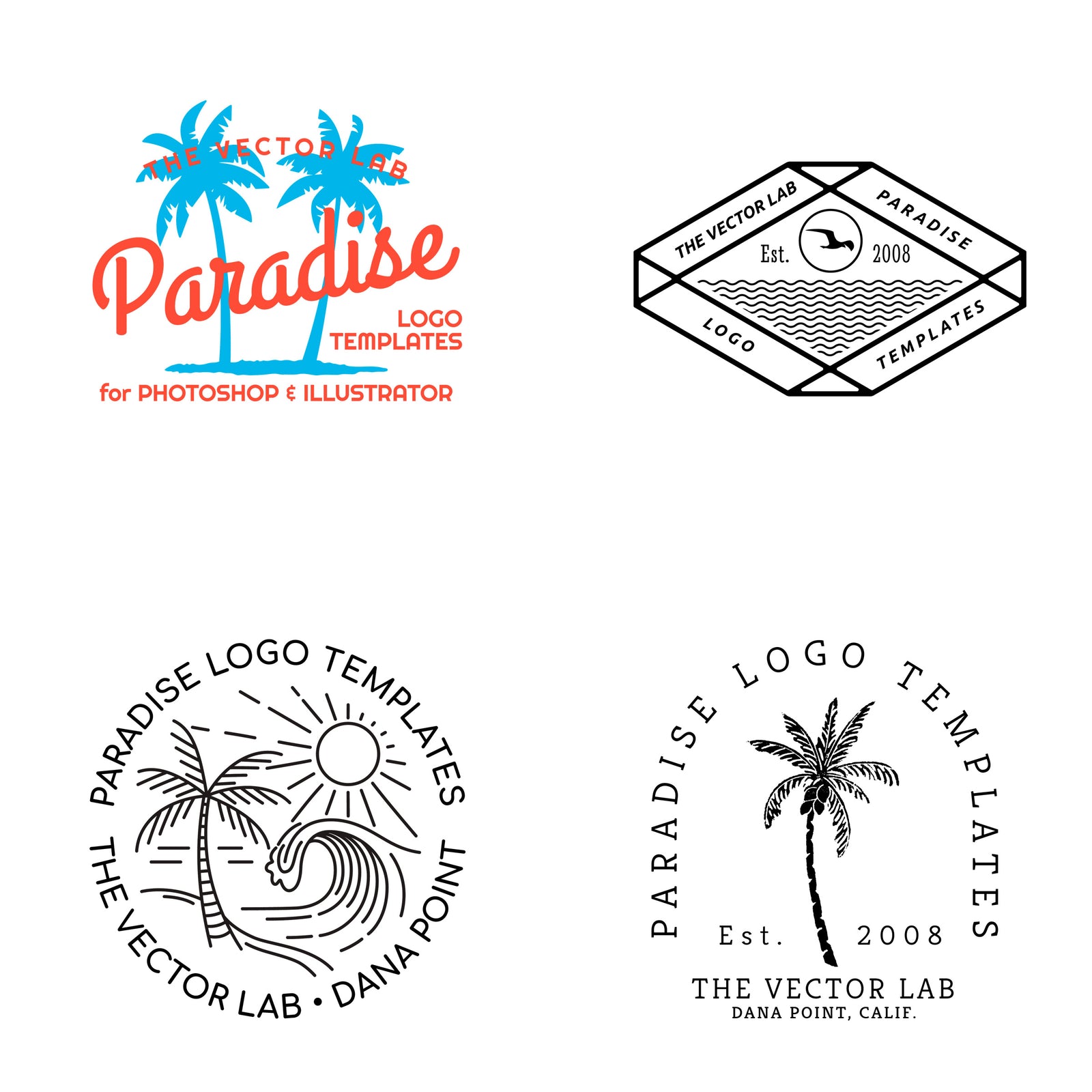 Paradise Logo Templates - Logo Design Master Collection