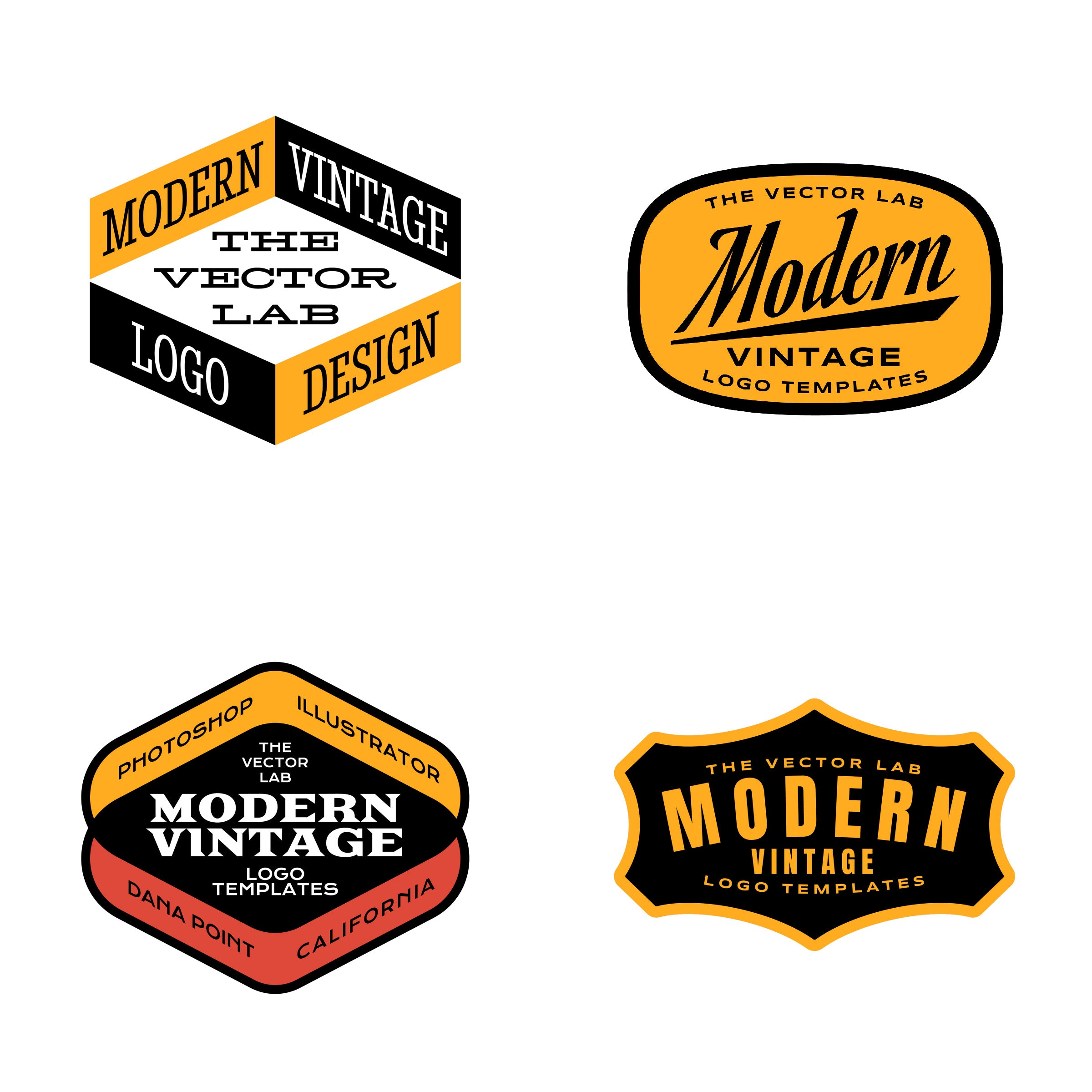Vector Badge Shapes  Vector art design, Logo design inspiration creative,  Retro logo design