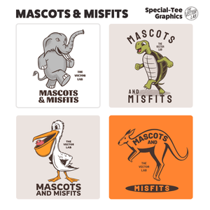 Mascots & Misfits Graphic Logo Templates for Adobe Affinity CorelDraw