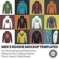 Men's Hoodie Mockup Templates - TheVectorLab