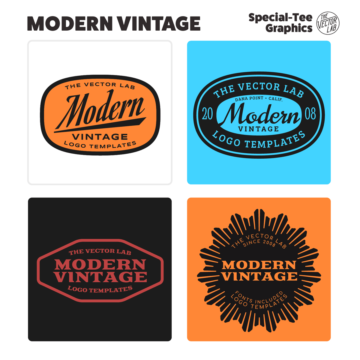 Modern Vintage Graphic Logo Templates