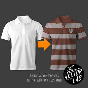 Men's Polo Shirt Mockup Templates Photoshop & Illustrator
