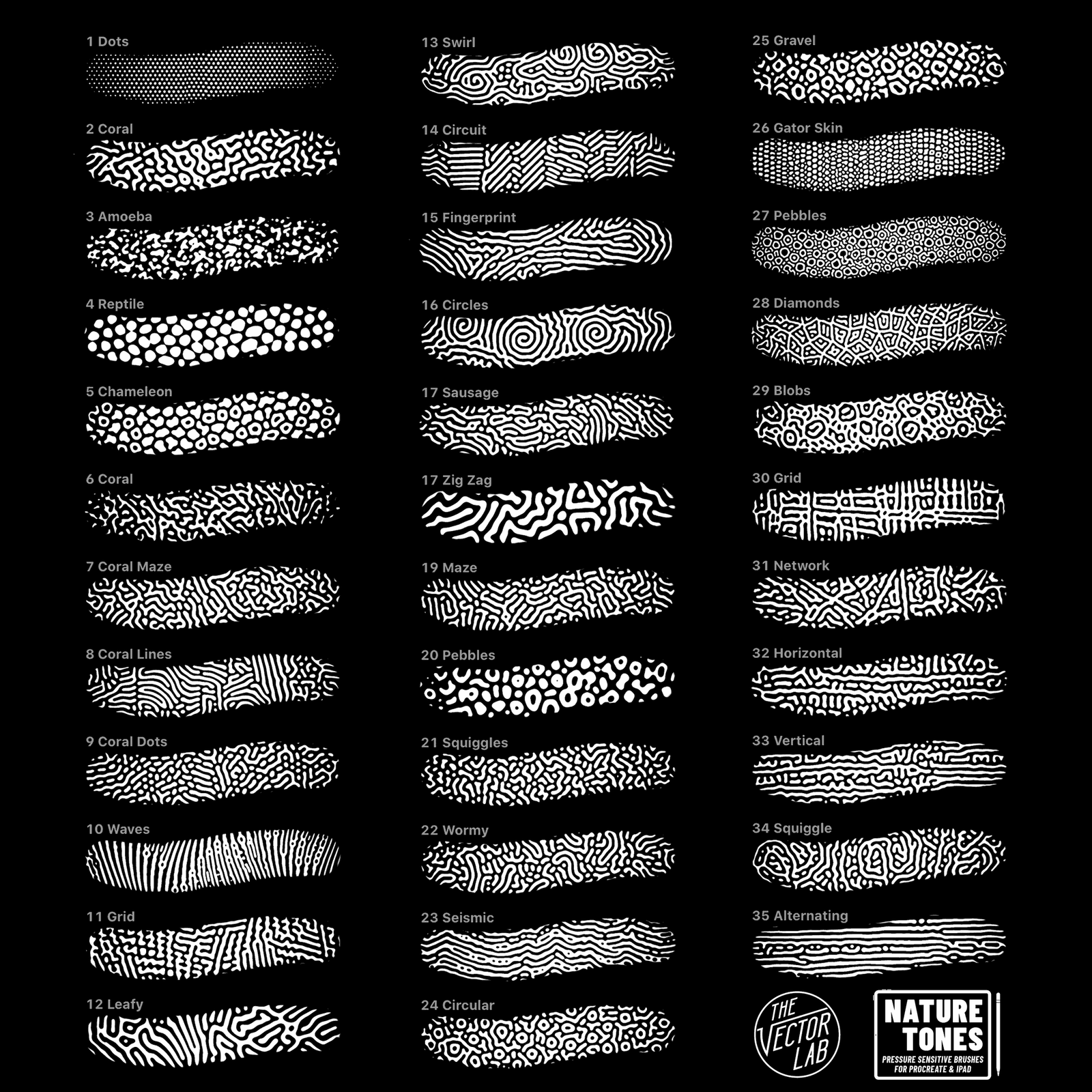 Nature Tones Brushes for Procreate iPad