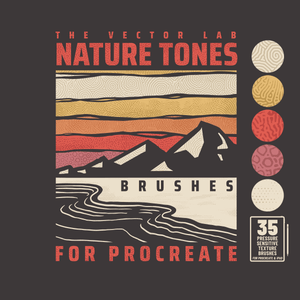 Nature Tones Brushes for Procreate iPad