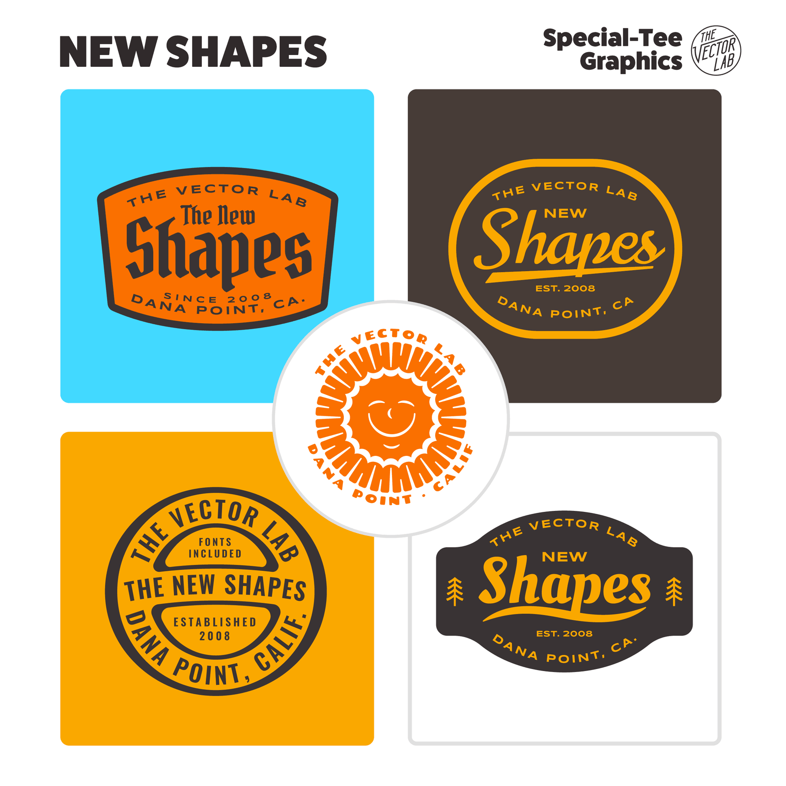 New Shapes Graphic Logo Templates for Adobe Affinity CorelDraw