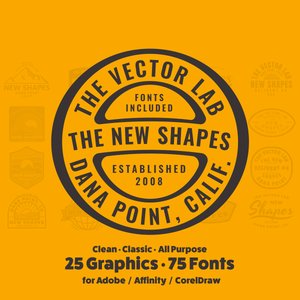 New Shapes Graphic Logo Templates for Adobe Affinity CorelDraw