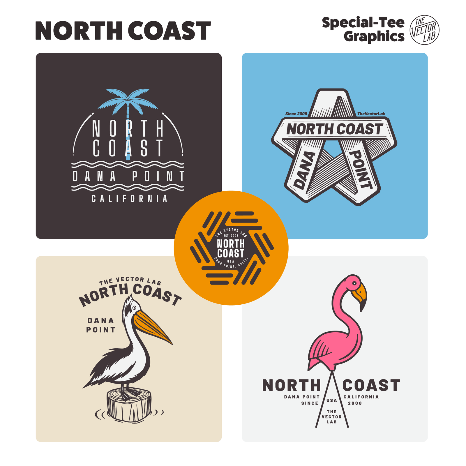 North Coast Collection of Graphic & Logo Templates for Adobe Affinity CorelDraw