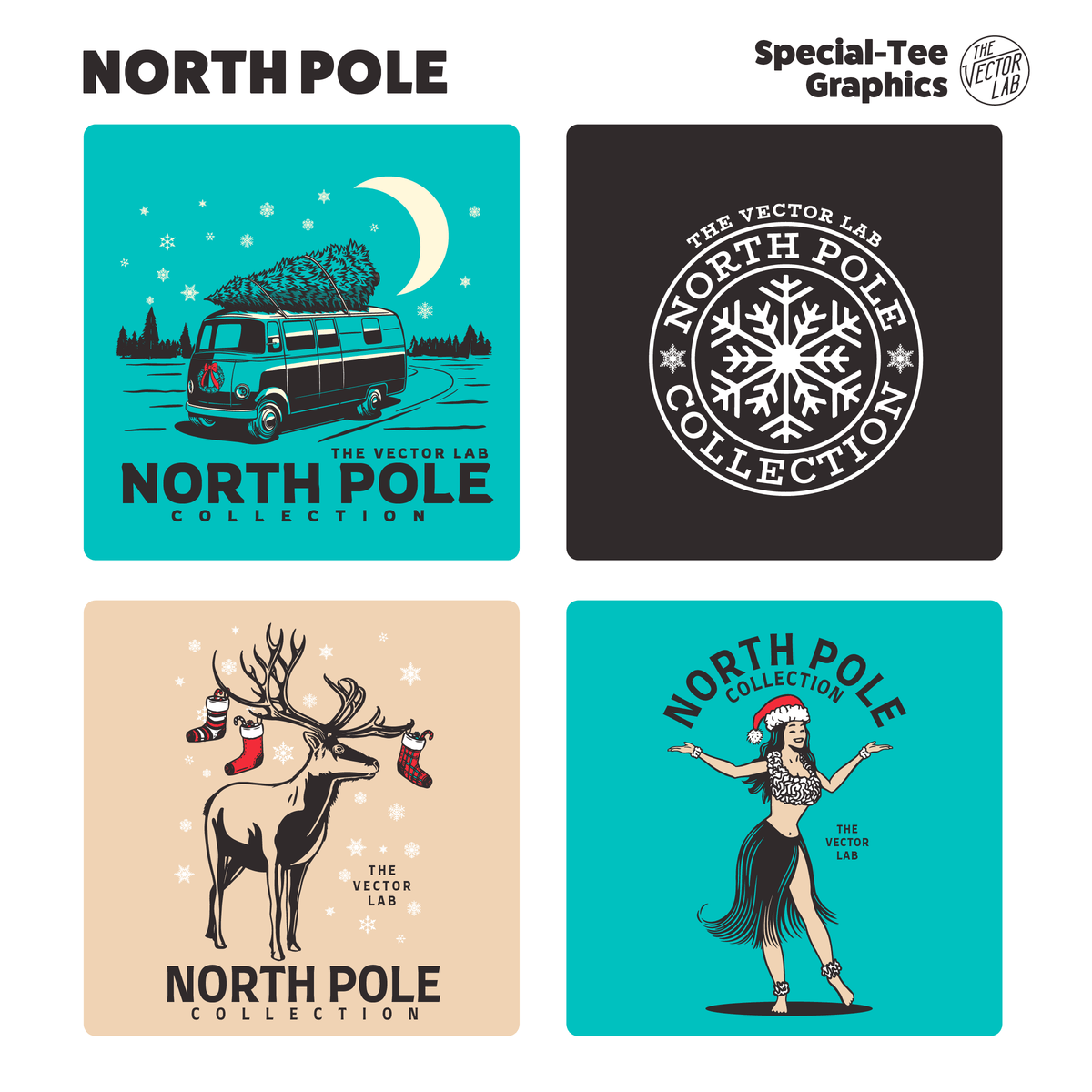North Pole Christmas Graphic Logo Templates