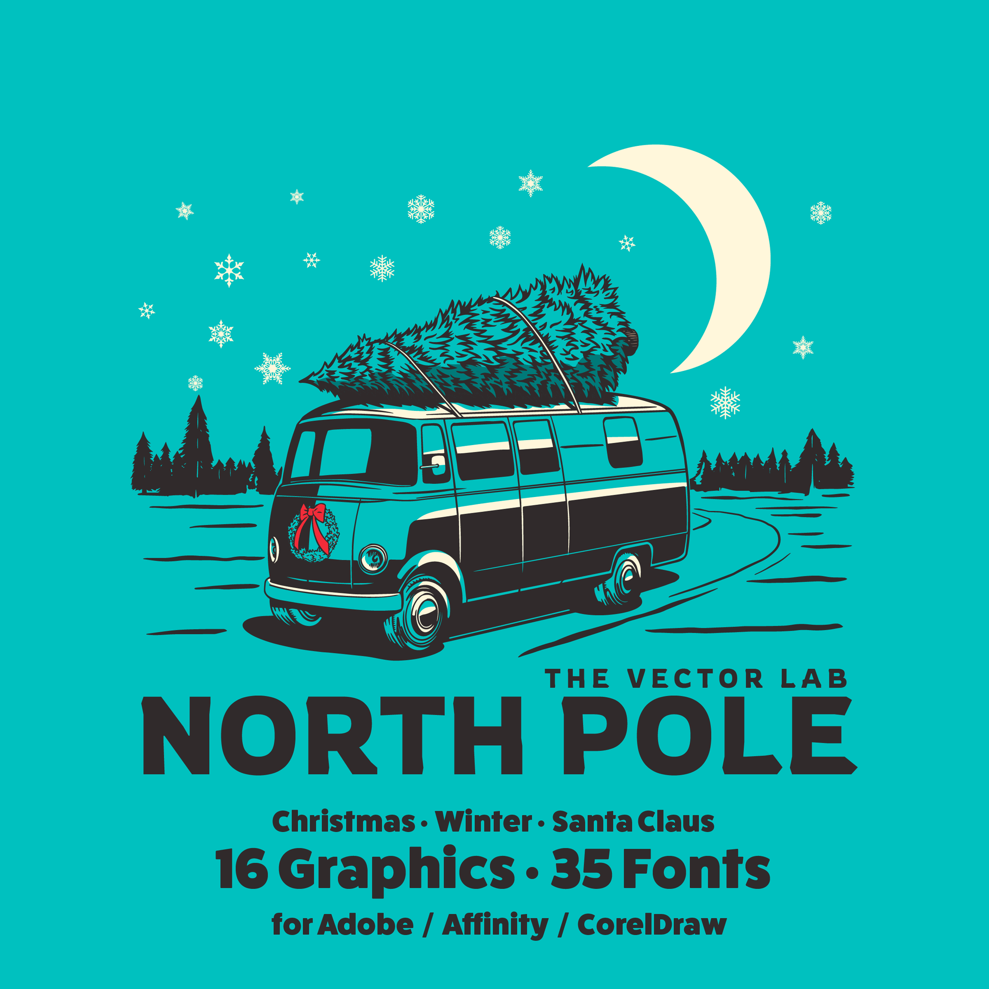 North Pole Christmas Graphic Logo Templates