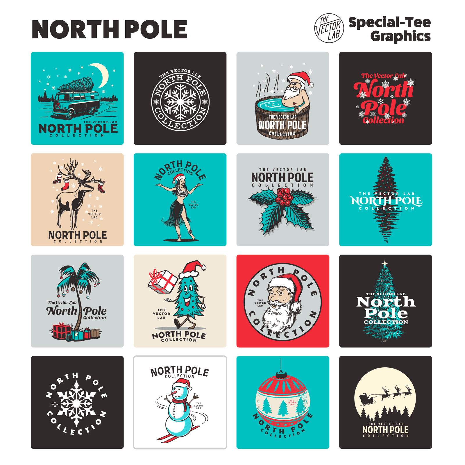 North Pole Christmas Graphic Logo Templates