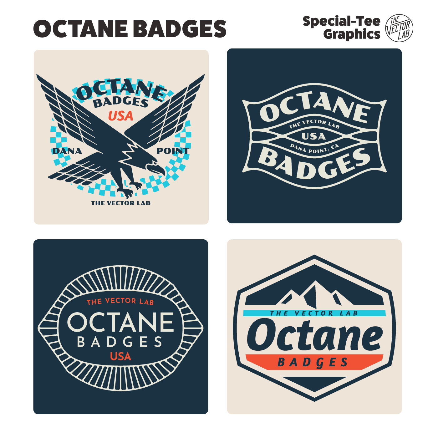 Octane Badges - Motorcycle and Auto Inspired