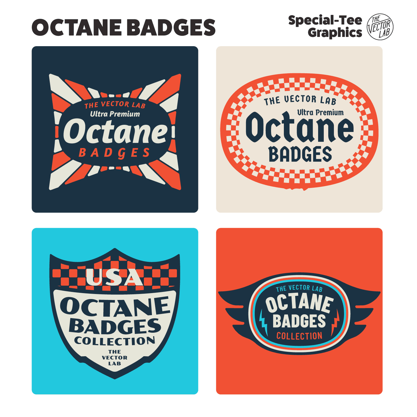 Octane Badges - Motorcycle and Auto Inspired