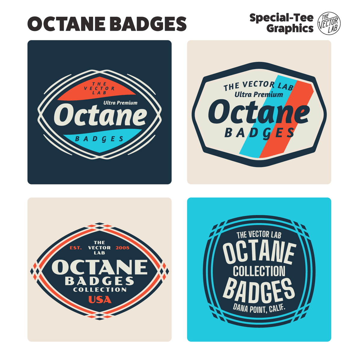 Octane Badges - Motorcycle and Auto Inspired
