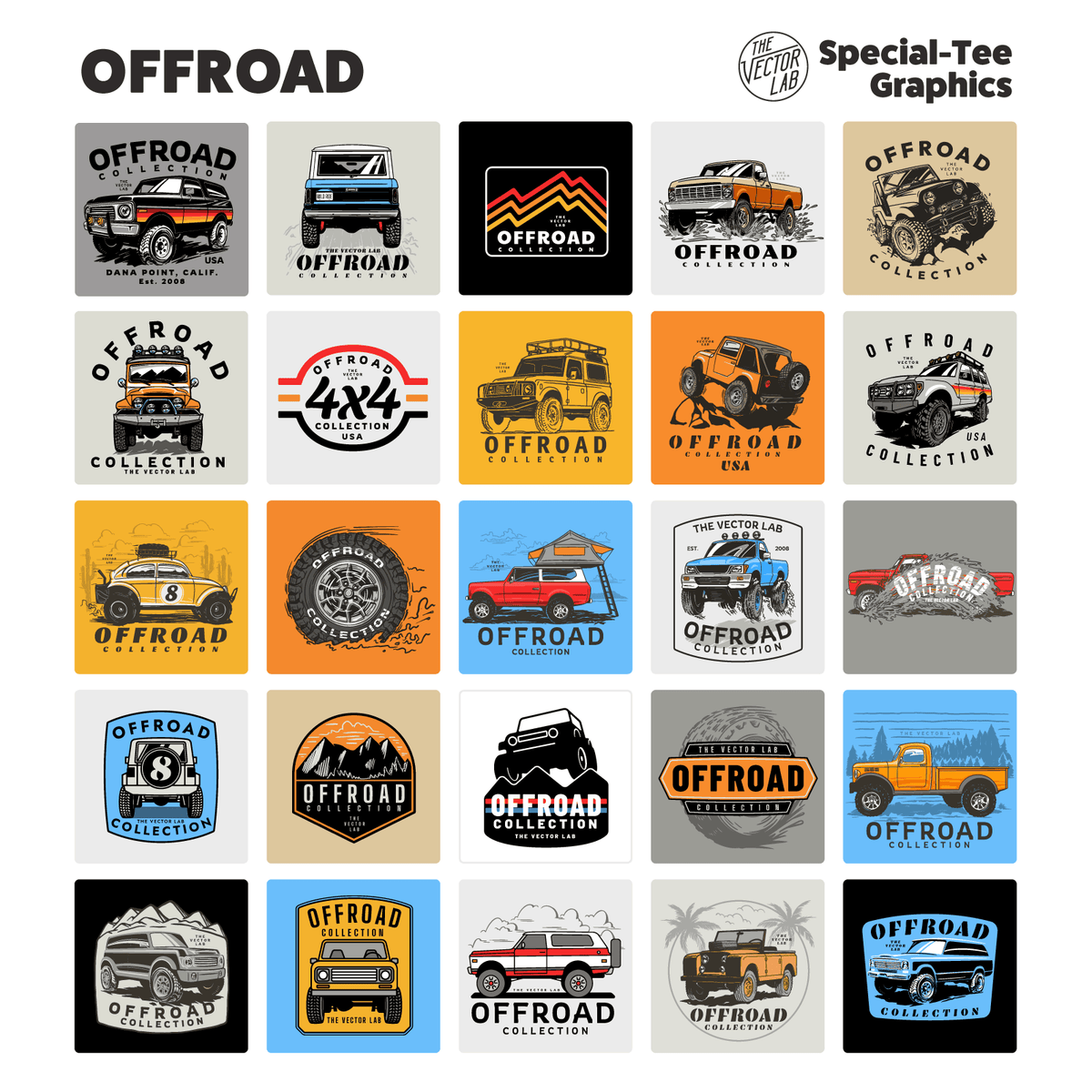 Offroad 4x4 graphic logo templates