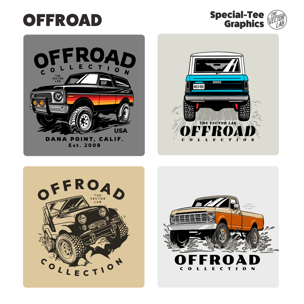 Offroad 4x4 graphic logo templates