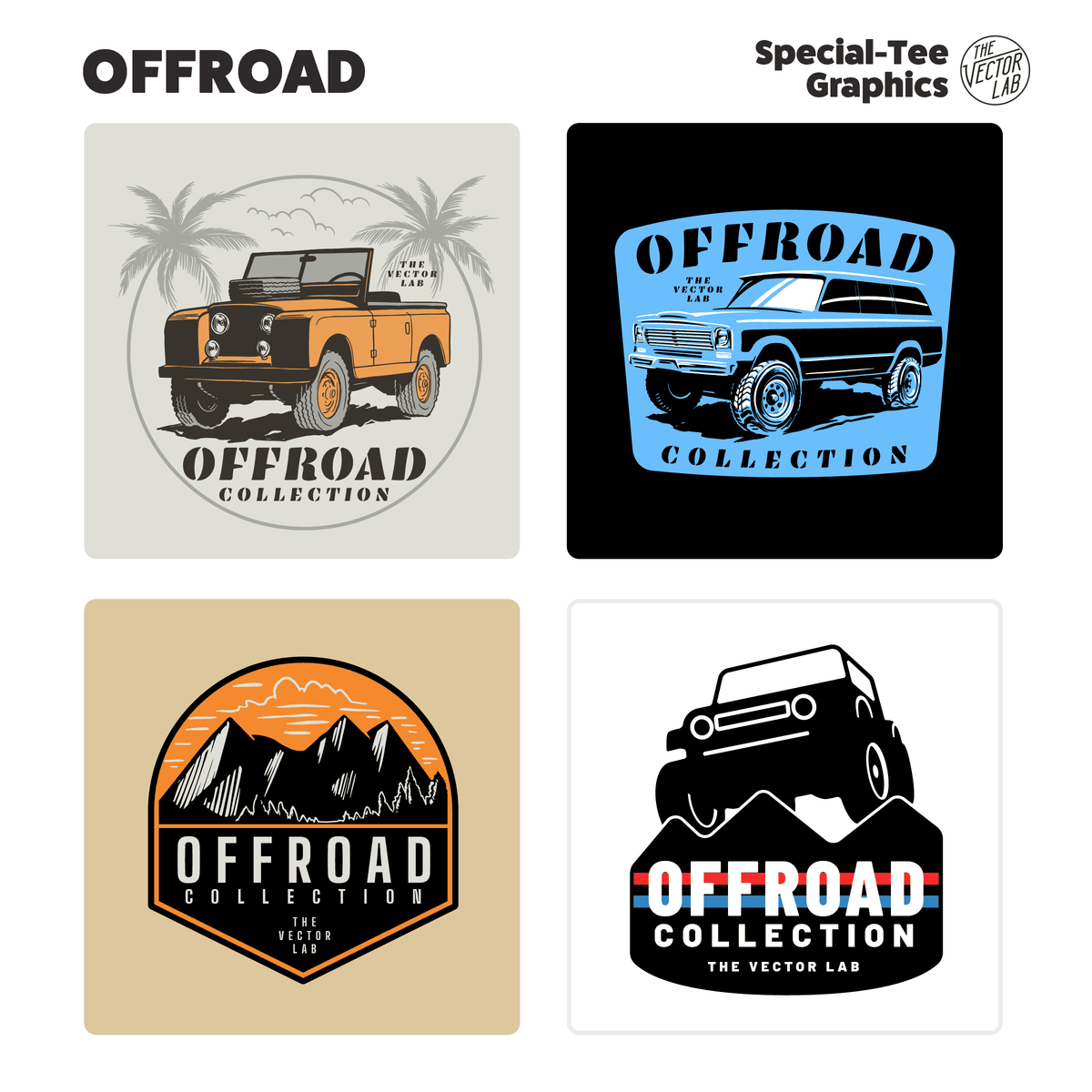 Offroad 4x4 graphic logo templates