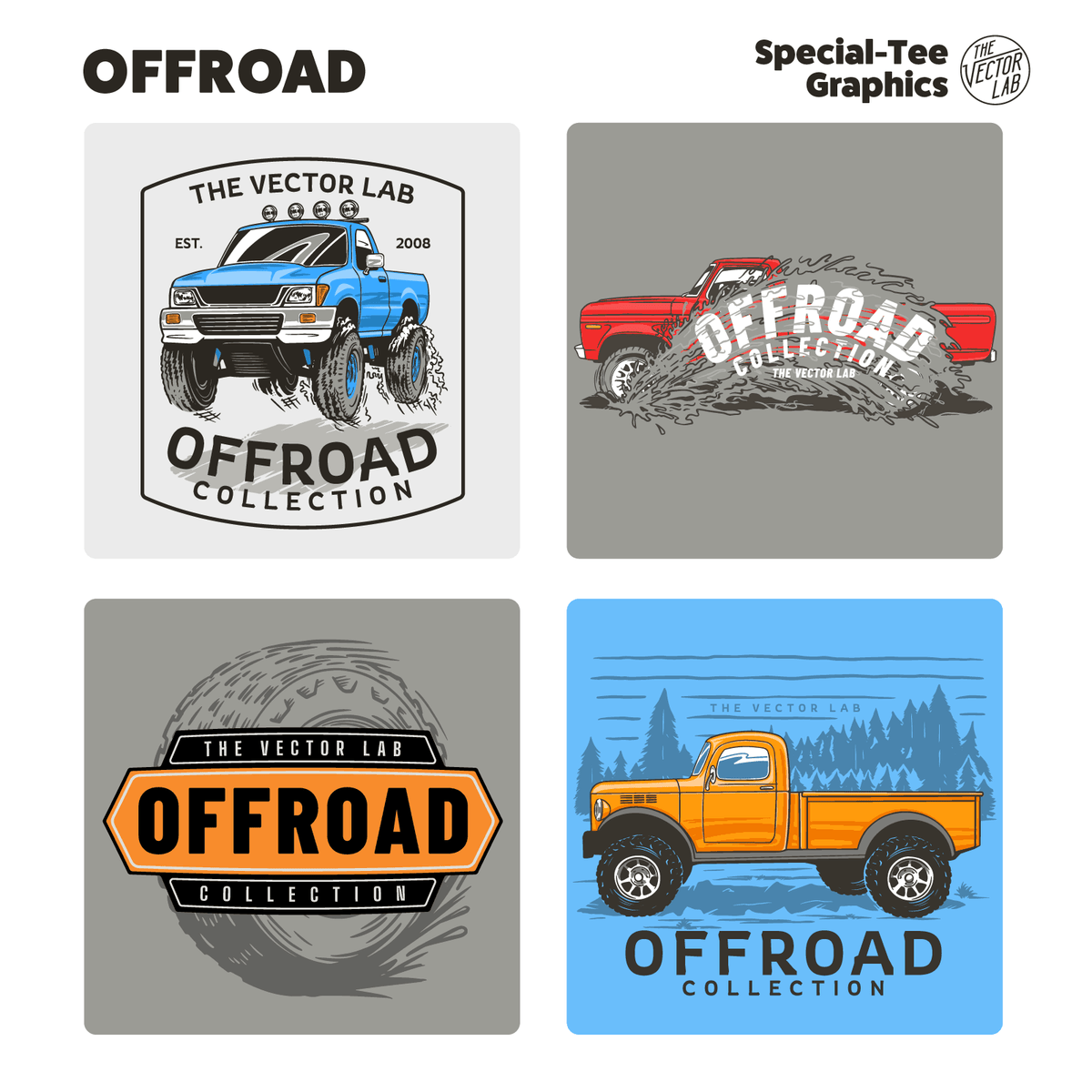 Offroad 4x4 graphic logo templates