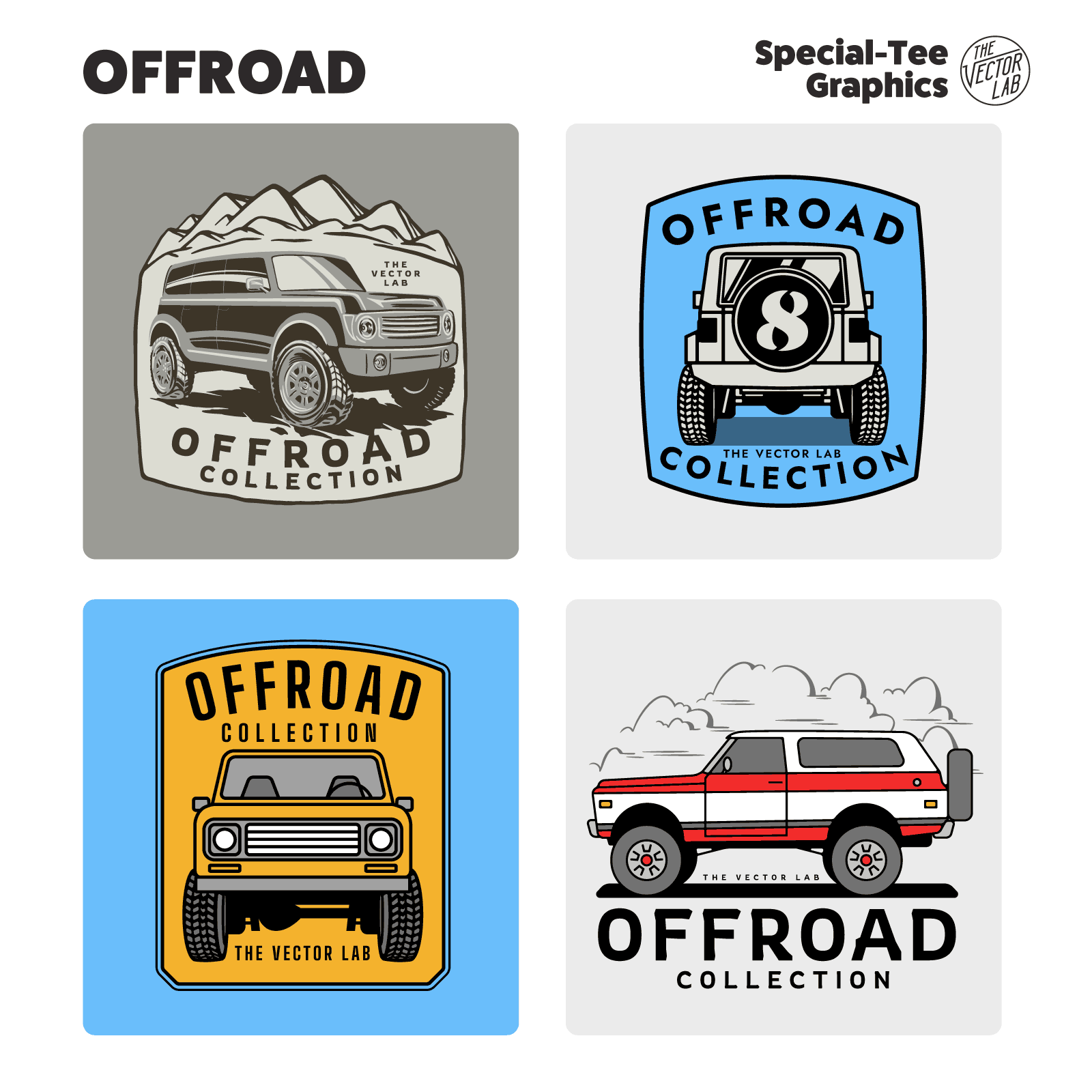Offroad 4x4 graphic logo templates