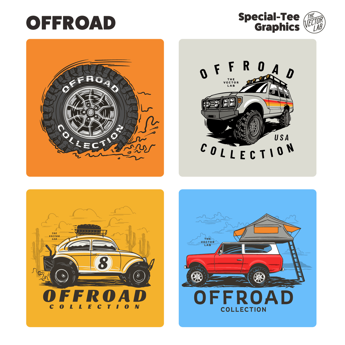 Offroad 4x4 graphic logo templates