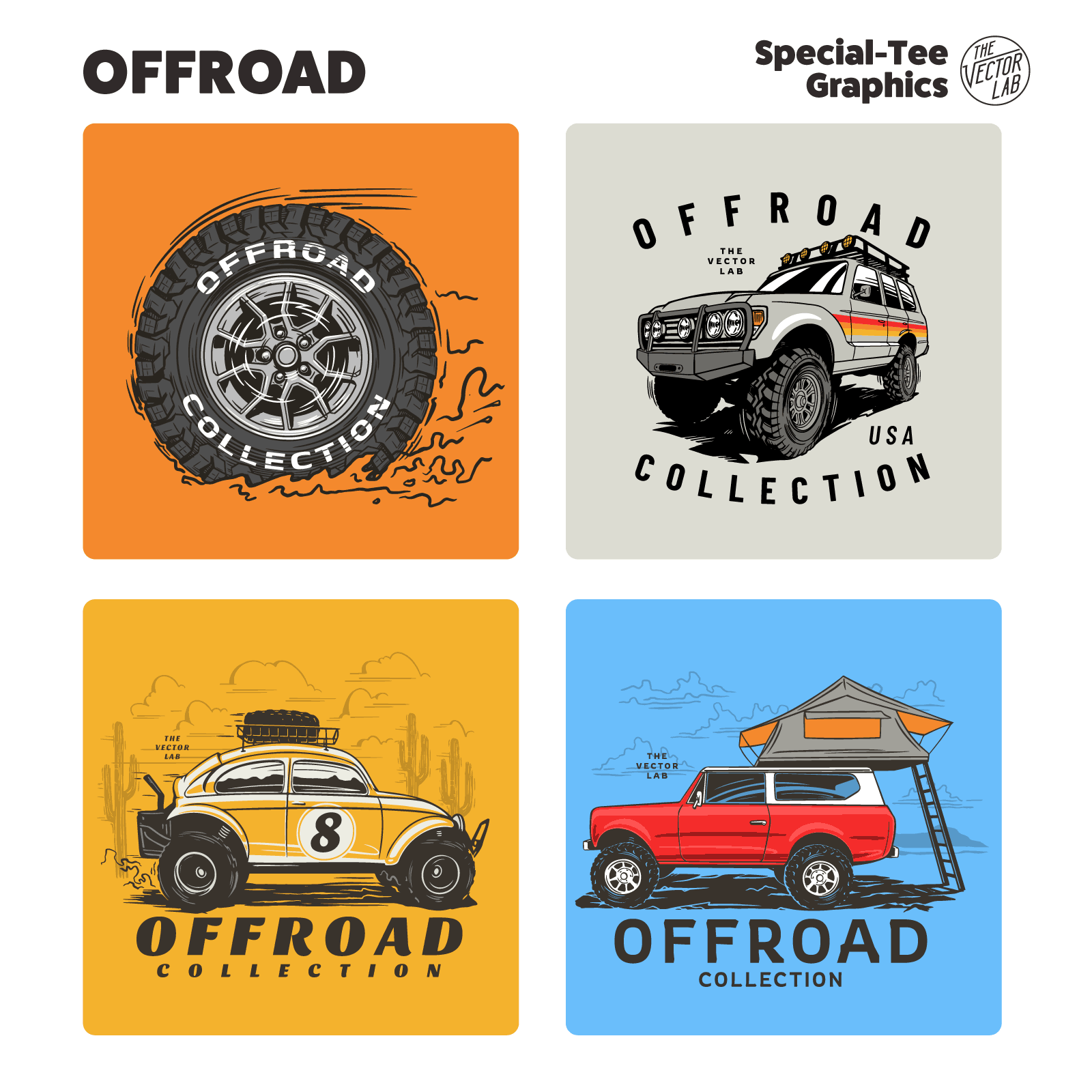 Offroad 4x4 graphic logo templates