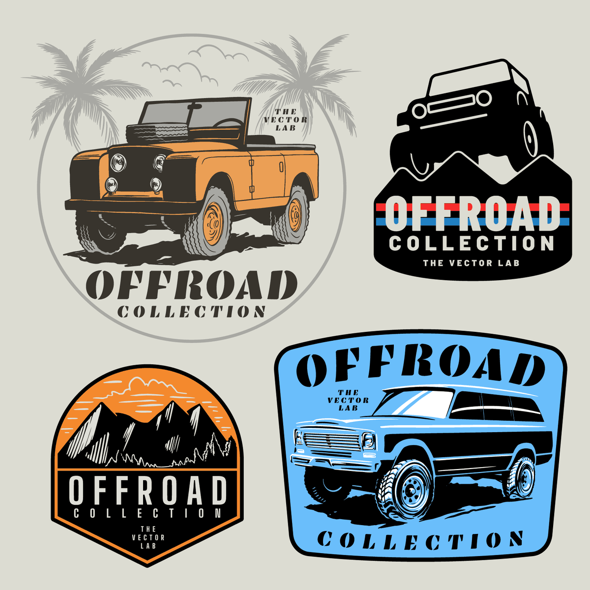 Offroad 4x4 graphic logo templates