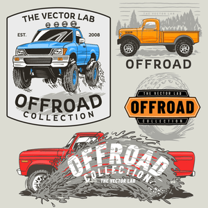 Offroad 4x4 graphic logo templates