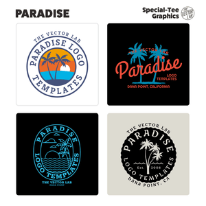 Paradise Graphic Logo Templates for Adobe Affinity Corel