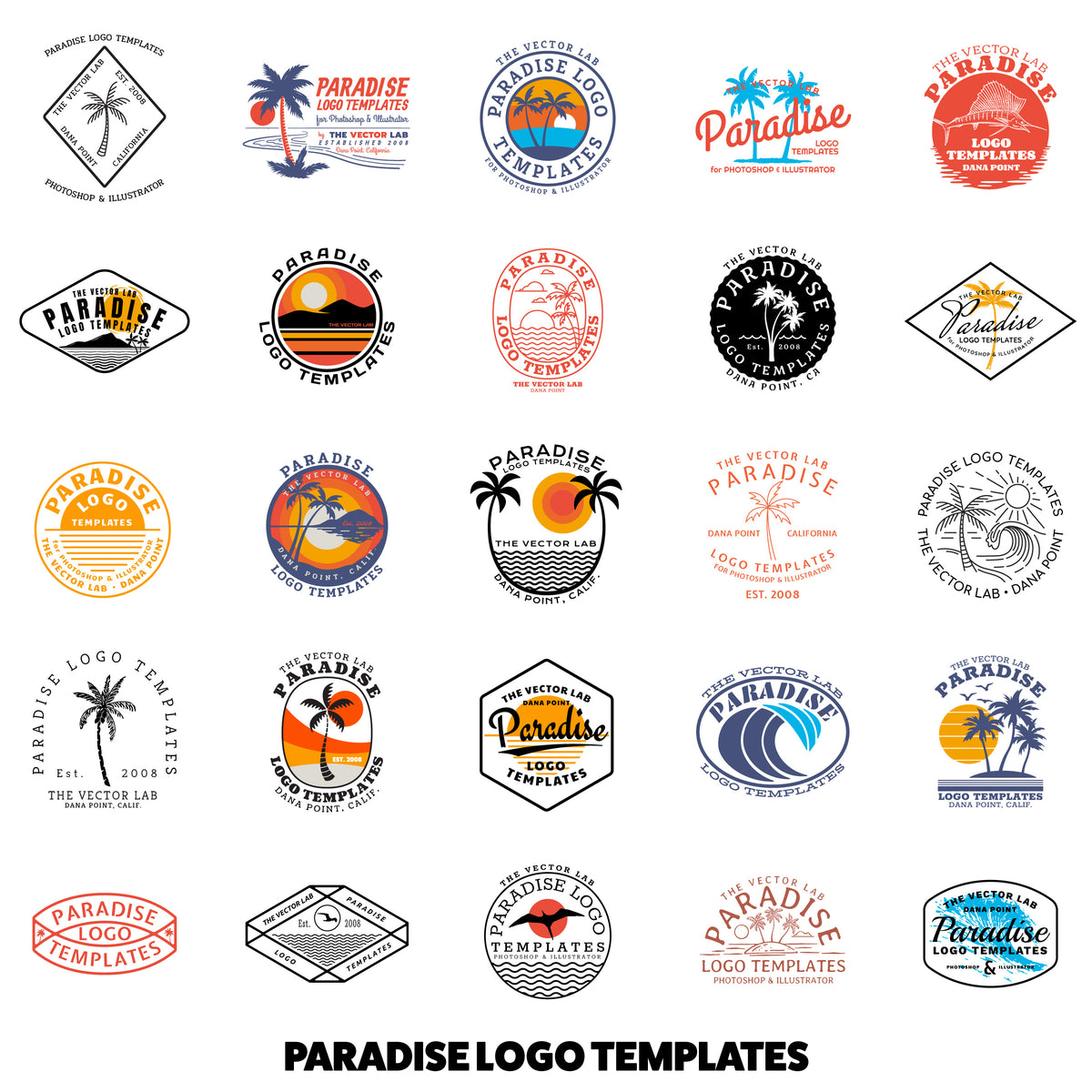 Paradise Logo Templates - Logo Design Master Collection