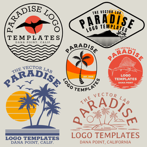 Paradise Graphic Logo Templates for Adobe Affinity Corel