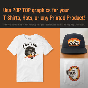 Pop Top Mockup Examples T-Shirt Hats