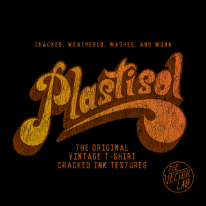Plastisol Cracked T-Shirt Ink Textures for Photoshop and Illustrator