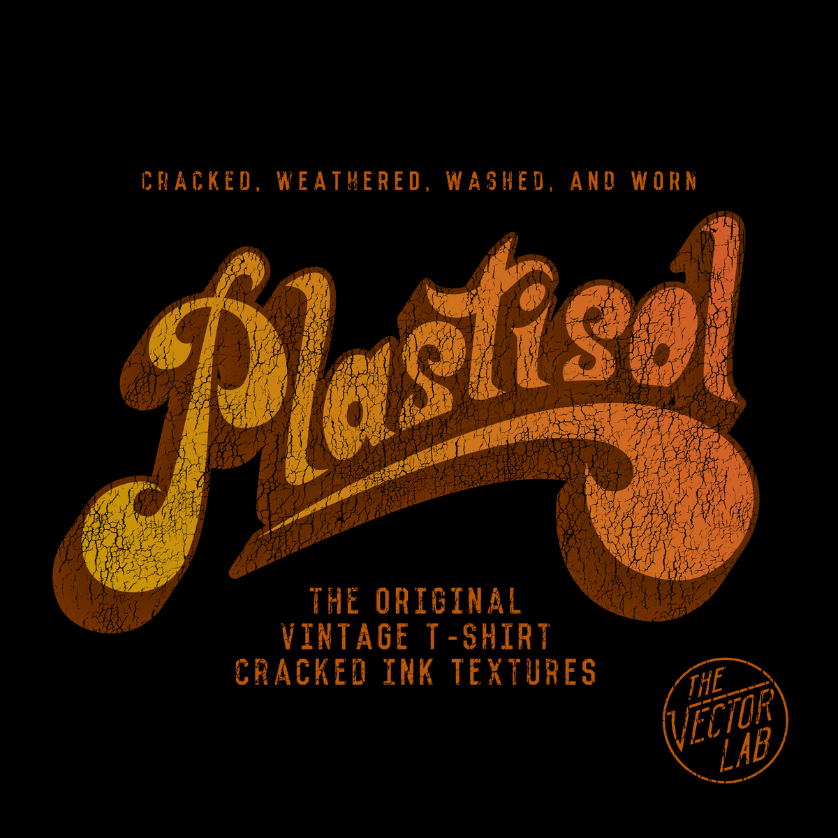 Plastisol Cracked T-Shirt Ink Textures for Photoshop and Illustrator