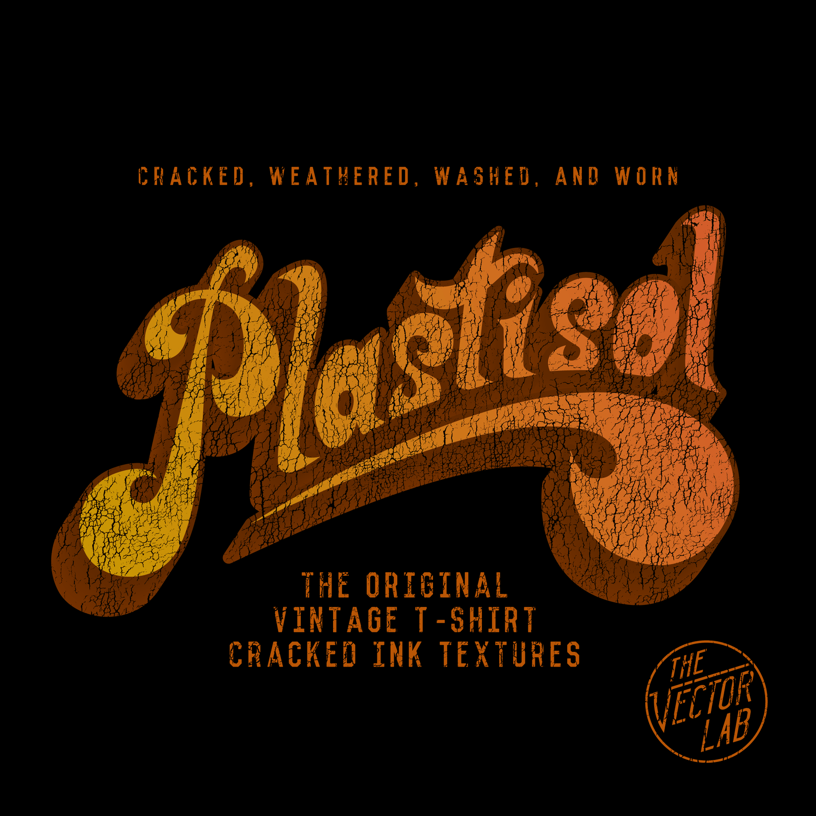 Plastisol Cracked T-Shirt Ink Textures for Photoshop and Illustrator