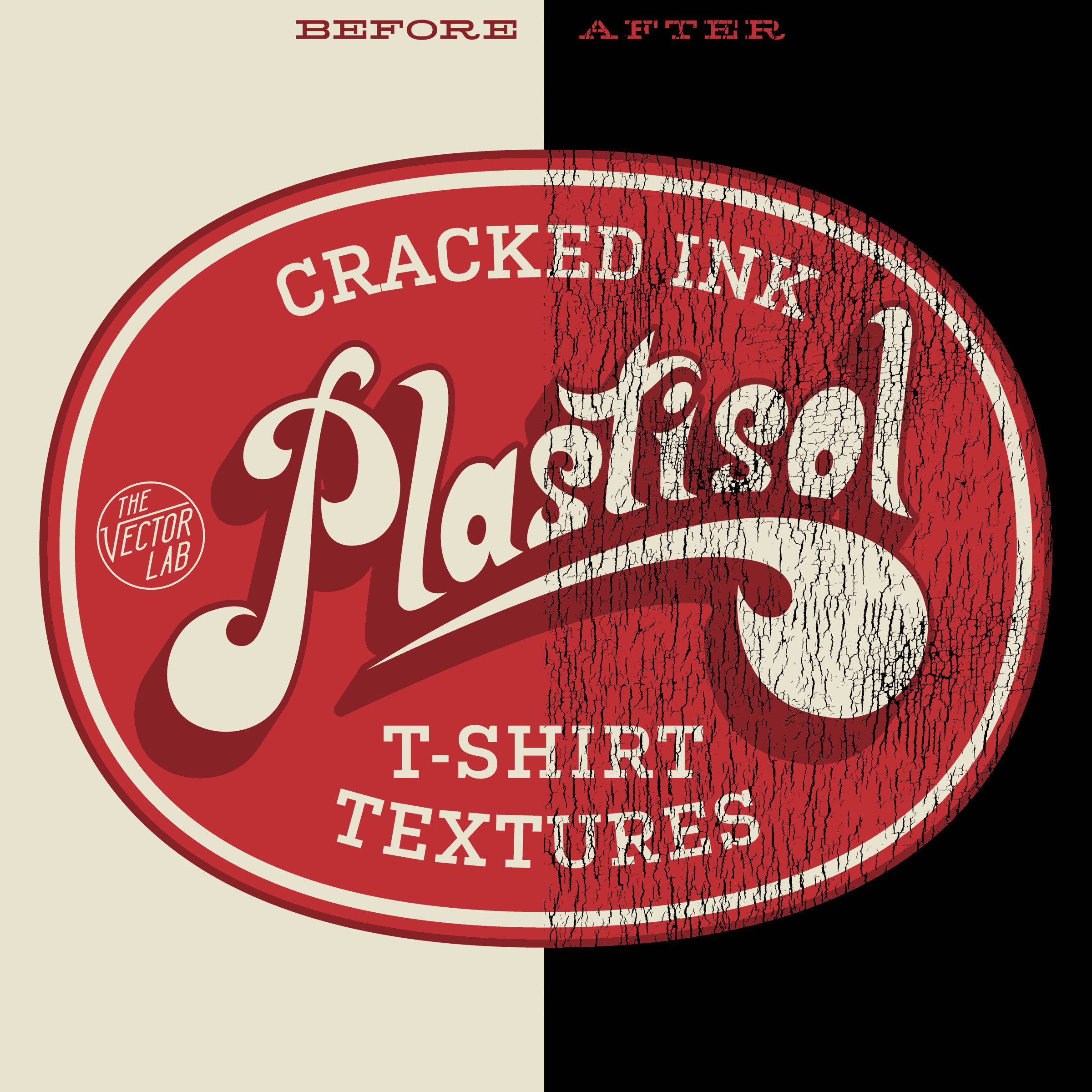 Plastisol: Vintage T-Shirt Textures - TheVectorLab