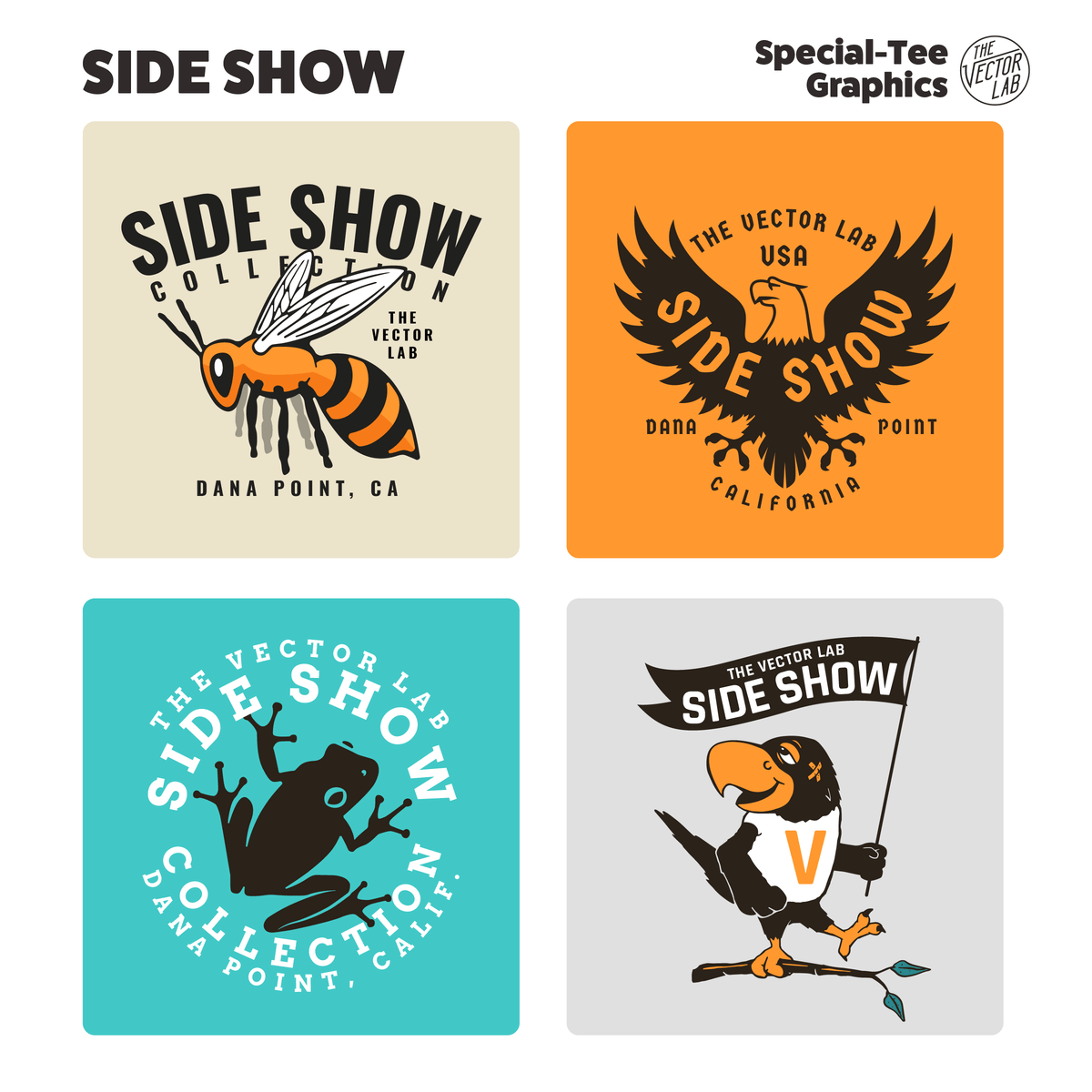 Side Show Graphic Logo Templates for Adobe Affinity CorelDraw