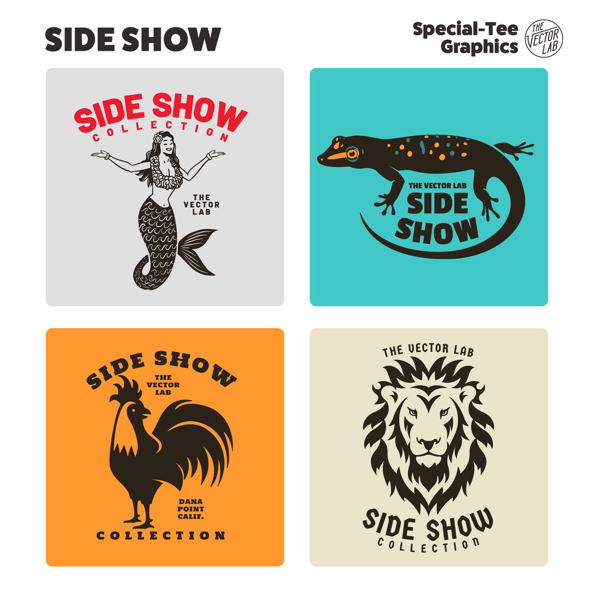 Side Show Graphic Logo Templates for Adobe Affinity CorelDraw
