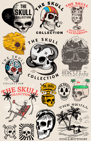 Skull Collection of Graphic Logo Templates for Adobe Affinity Corel