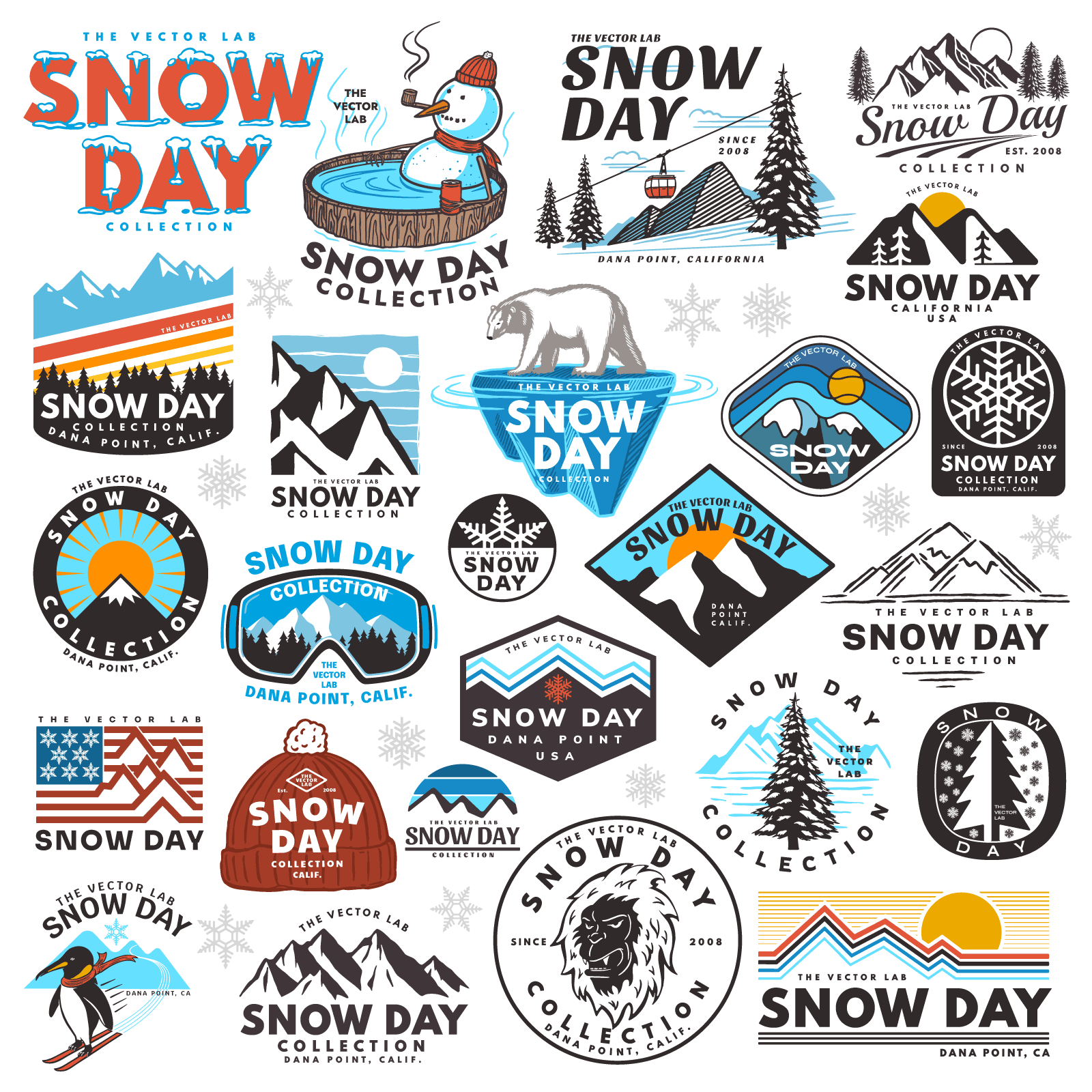 Snow Day Graphic & Logo Templates for Adobe, Affinity, CorelDraw