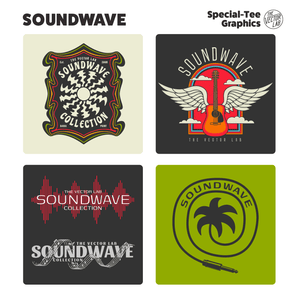 Soundwave music inspired graphic and logo templates