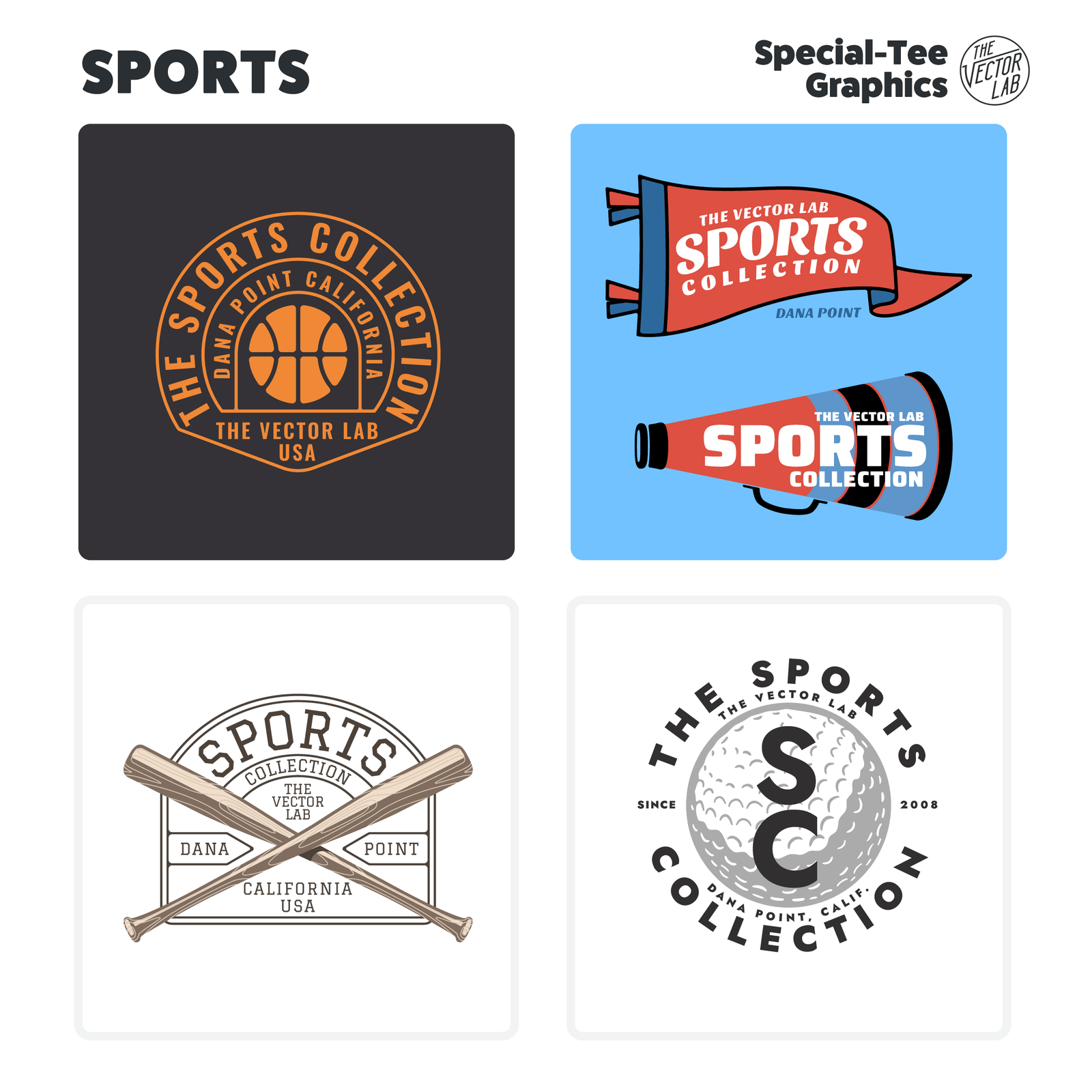Sports Collection of Graphic & Logo Templates Adobe Affinity Corel