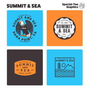 Summit & Sea Graphic Logo Templates for Adobe Affinity CorelDraw