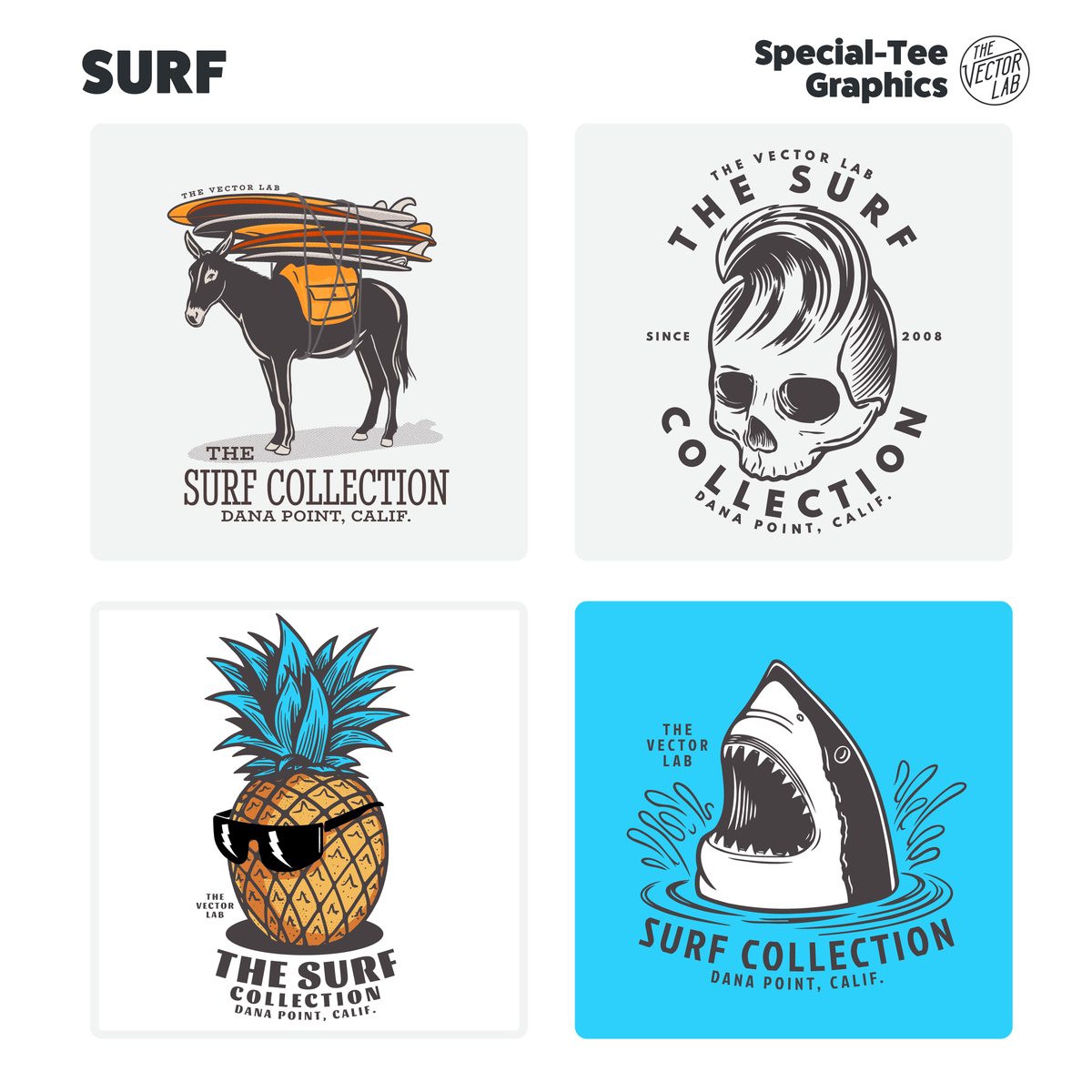 Surf Graphic Logo Templates for Adobe Affinity CorelDraw