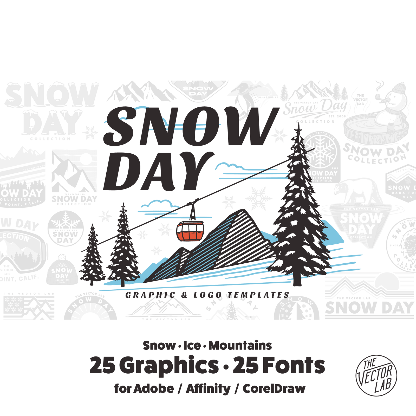 Snow Day Graphic & Logo Templates for Adobe, Affinity, CorelDraw