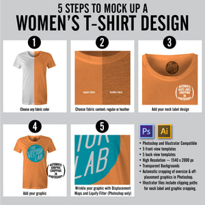 How to Mock Up a Women's T-Shirt Design
