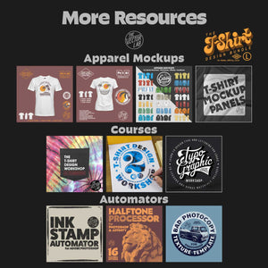 T-Shirt Design Bundle Large Mockups Courses Automators