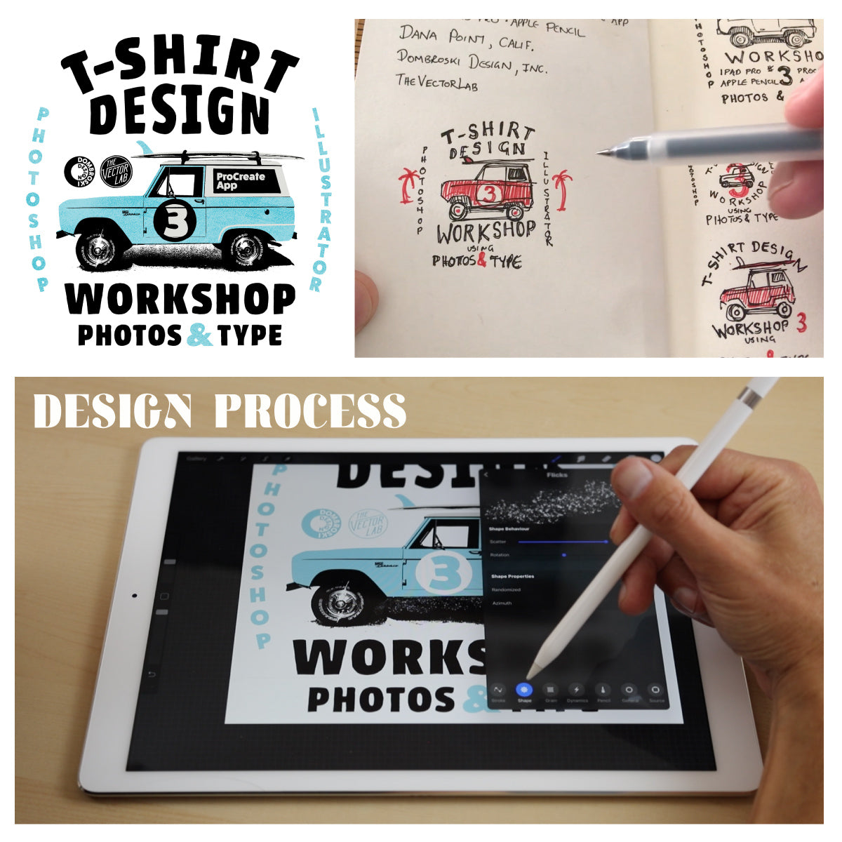 T-Shirt-Design-Workshop 3: Fotos und Schriftart in Procreate