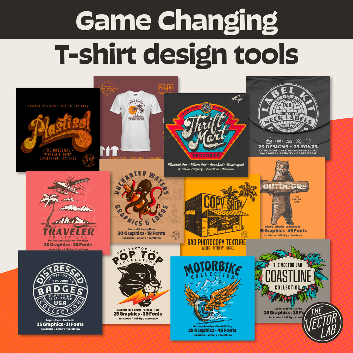 T-Shirt Design Bundle (L) - TheVectorLab